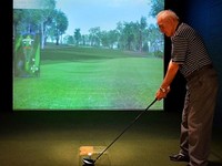 Manoir Sainte-Julie Golf simulation room