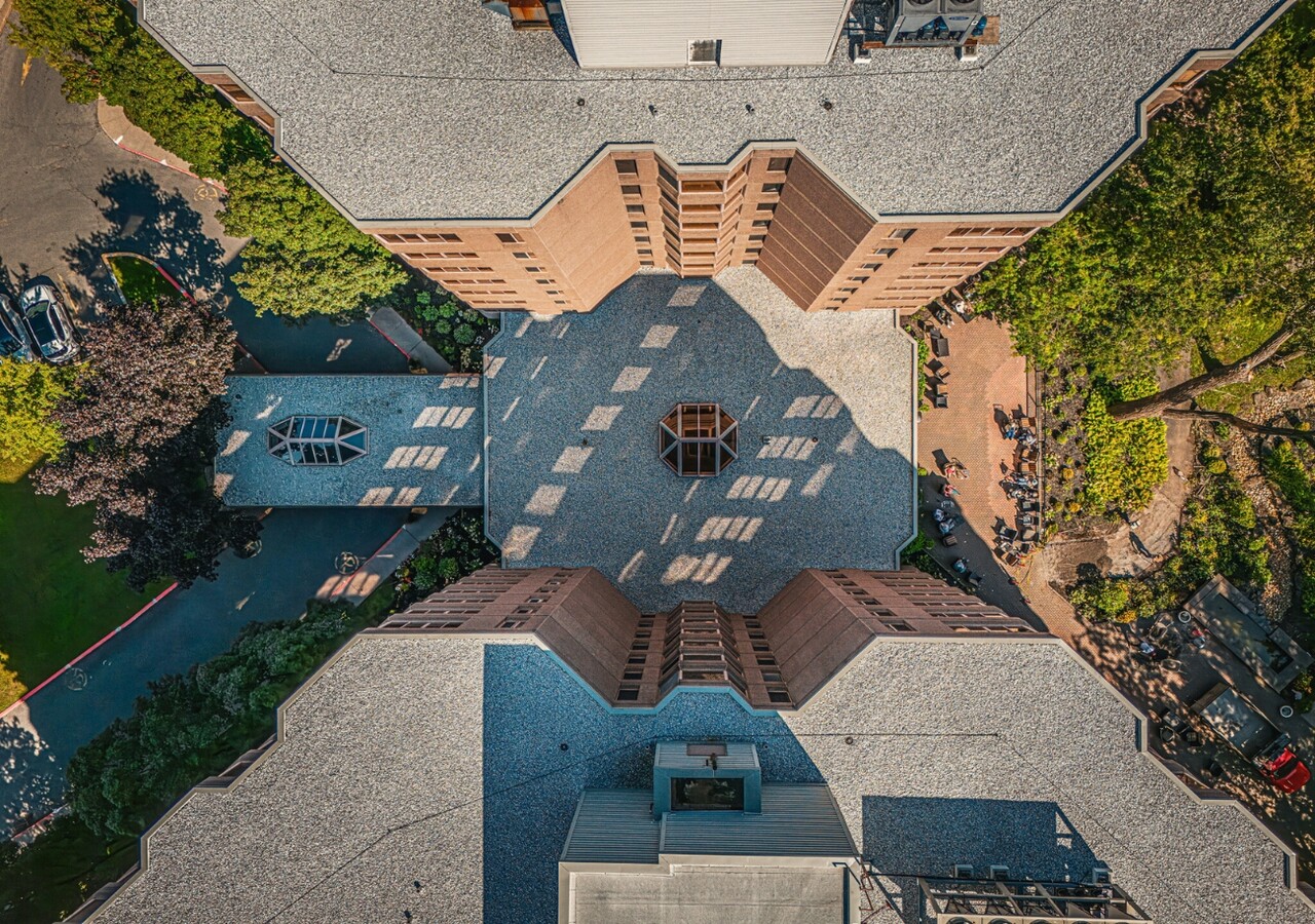 Le Waldorf vue à vol d'oiseau