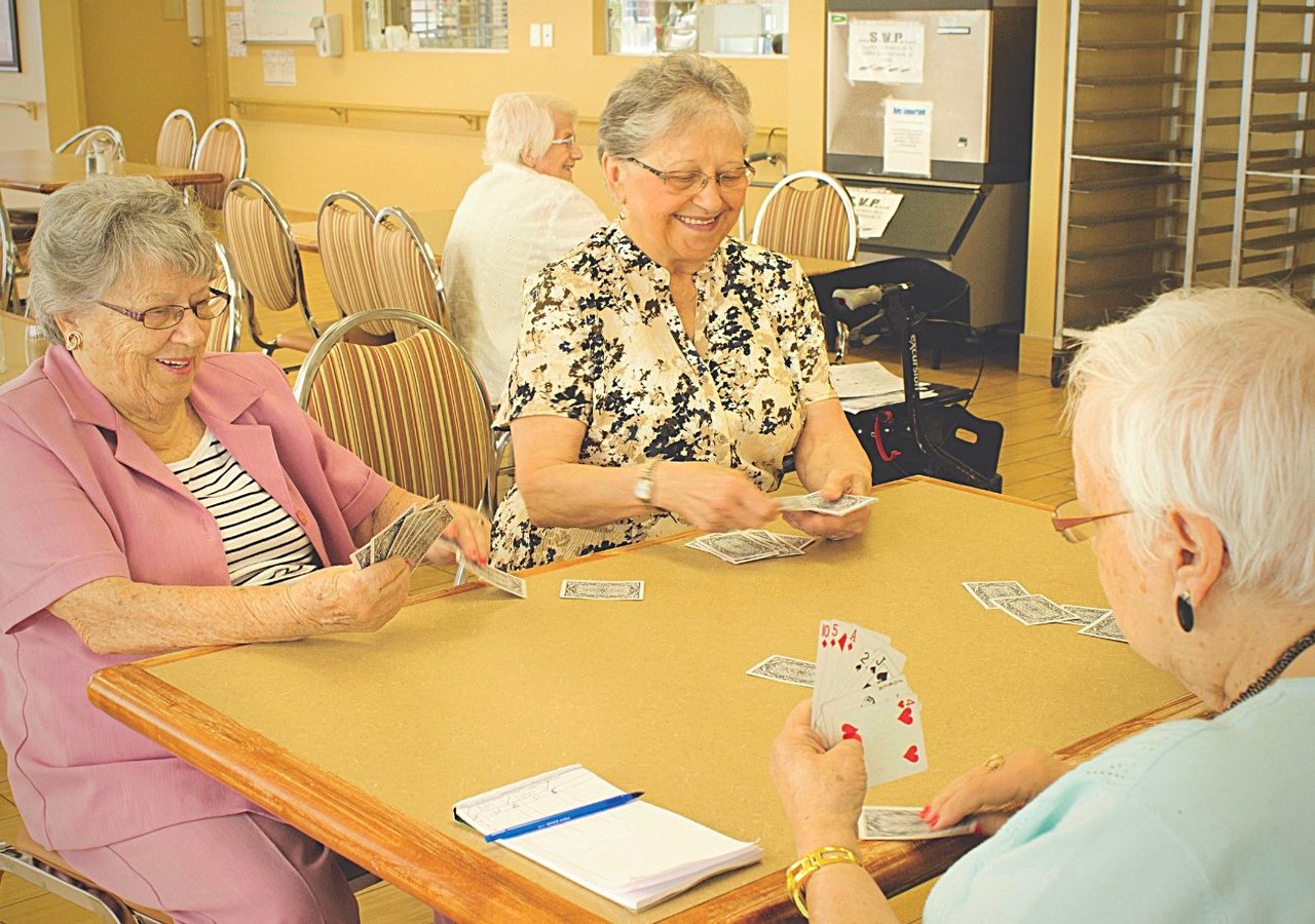 Manoir du Musée Résidents jouant aux cartes