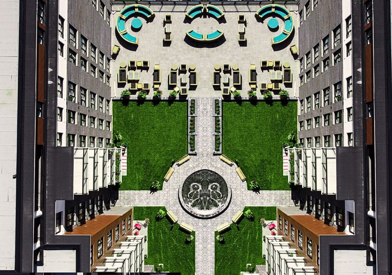 Residence Le District seen from a bird's eye view